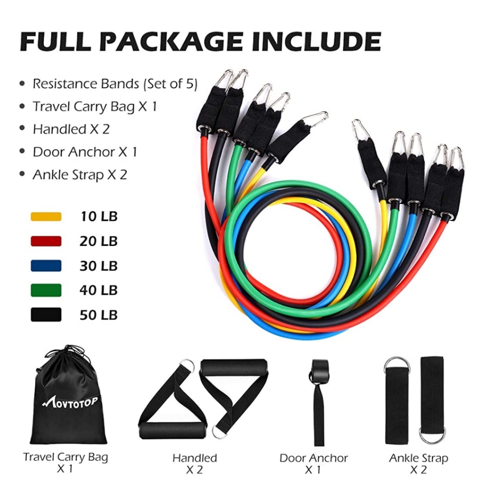  Resistance Bands Set 5 bands. New - Picture 4 of 9